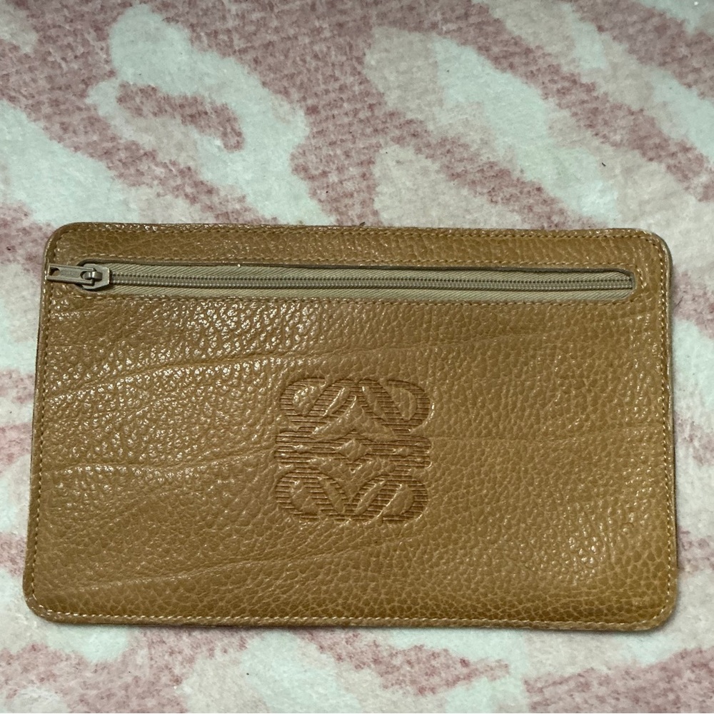 Loewe Tan Leather Pouch